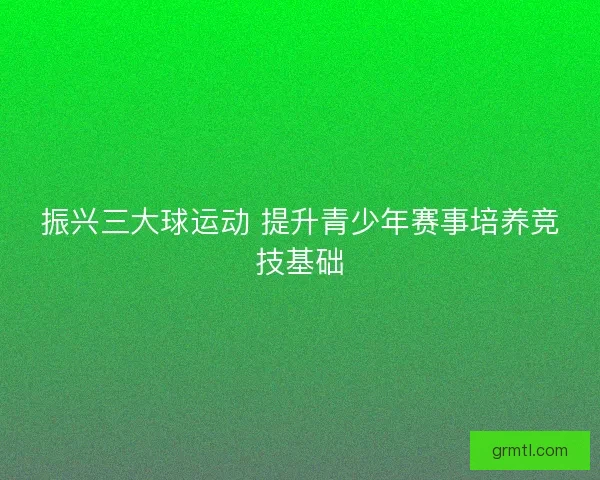 振兴三大球运动 提升青少年赛事培养竞技基础